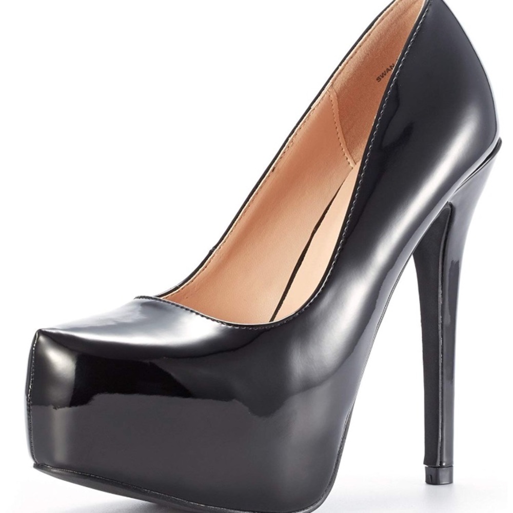 High heeled shoes